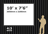 AV Stumpfl 10' x 7'6" 4:3 Black Drape Kit
