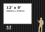 AV Stumpfl 12' x 9' 4:3 Black Drape Kit