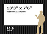 AV Stumpfl 13'3" x 7'6" 16:9 Black Drape Kit