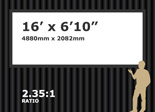 AV Stumpfl 16' x 6'10" 2.35:1 Black Drape Kit
