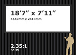 AV Stumpfl 18'7" x 7'11" 2.35:1 Black Drape Kit