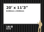 AV Stumpfl 20' x 11'3" 16:9 Black Drape Kit
