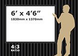 AV Stumpfl 6' x 4'6" 4:3 Black Drape Kit