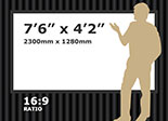 Draper 7'6" x 4'2" 16:9 Black Drape Kit